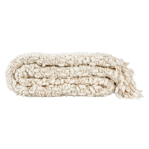 Woven Throw w/Fringe | Natural