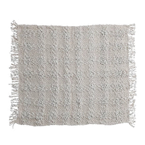 Woven Throw w/Fringe | Natural