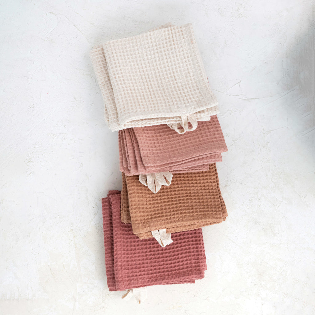 S/4 Linen & Cotton Waffle Dish Cloths