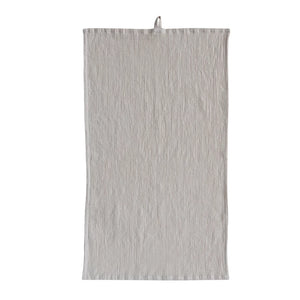 Oversized Woven Linen & Cotton Waffle Tea Towel | Cream