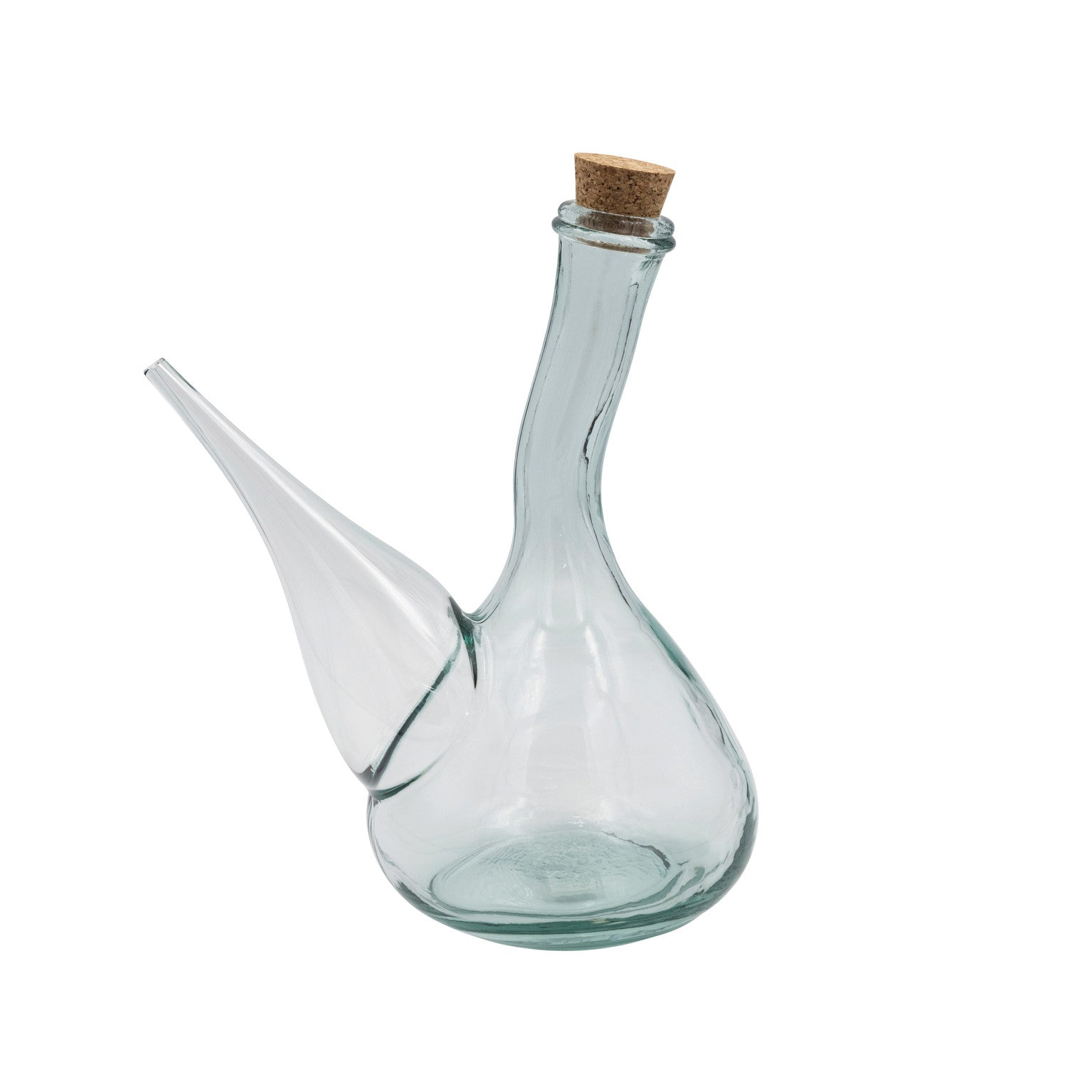 Recycled Glass Cruet w/Cork Stopper