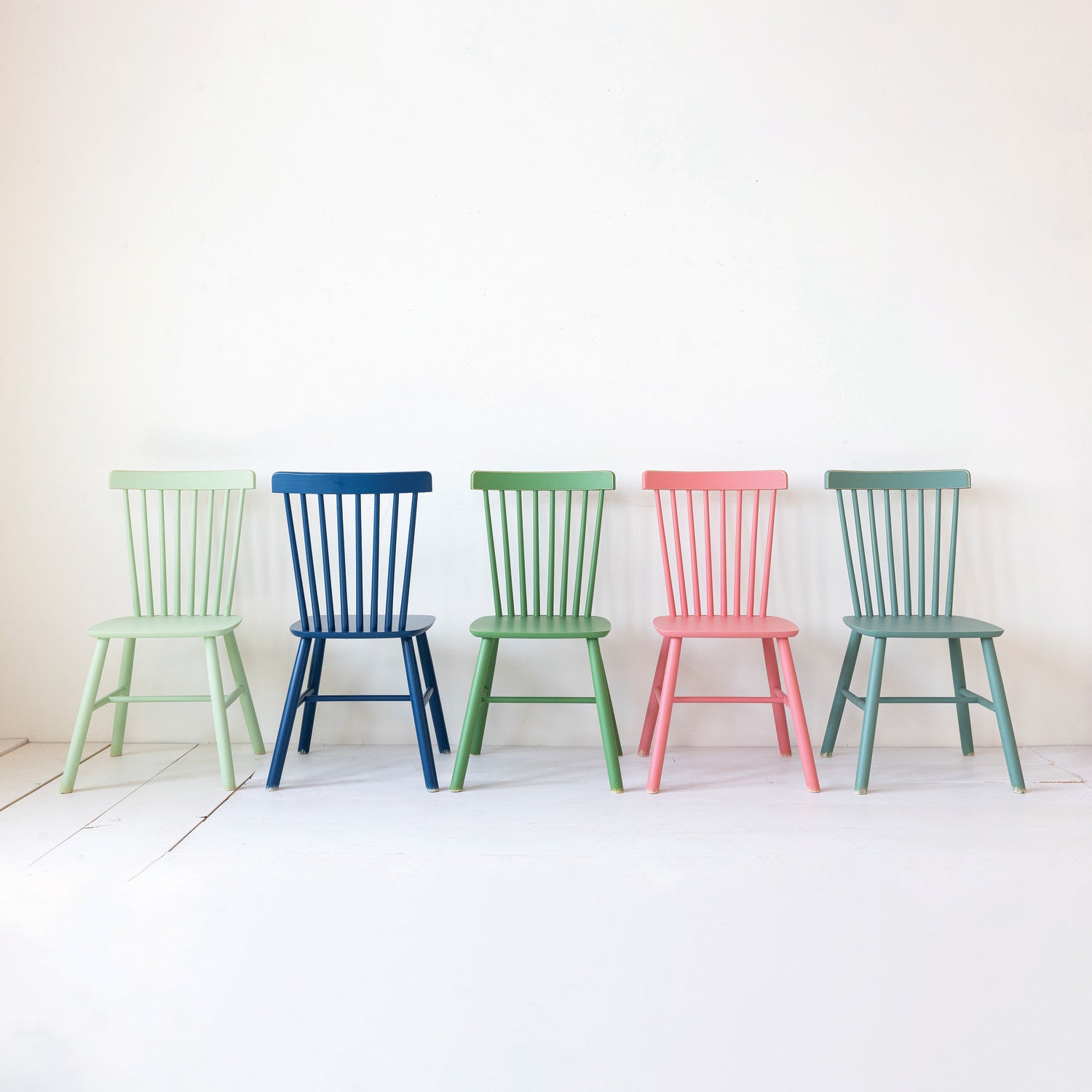 Slatted Back Chair | Turquoise