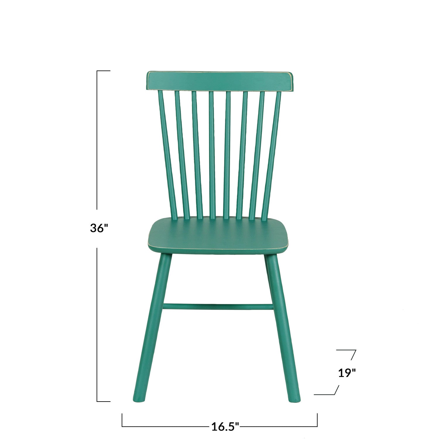 Slatted Back Chair | Turquoise