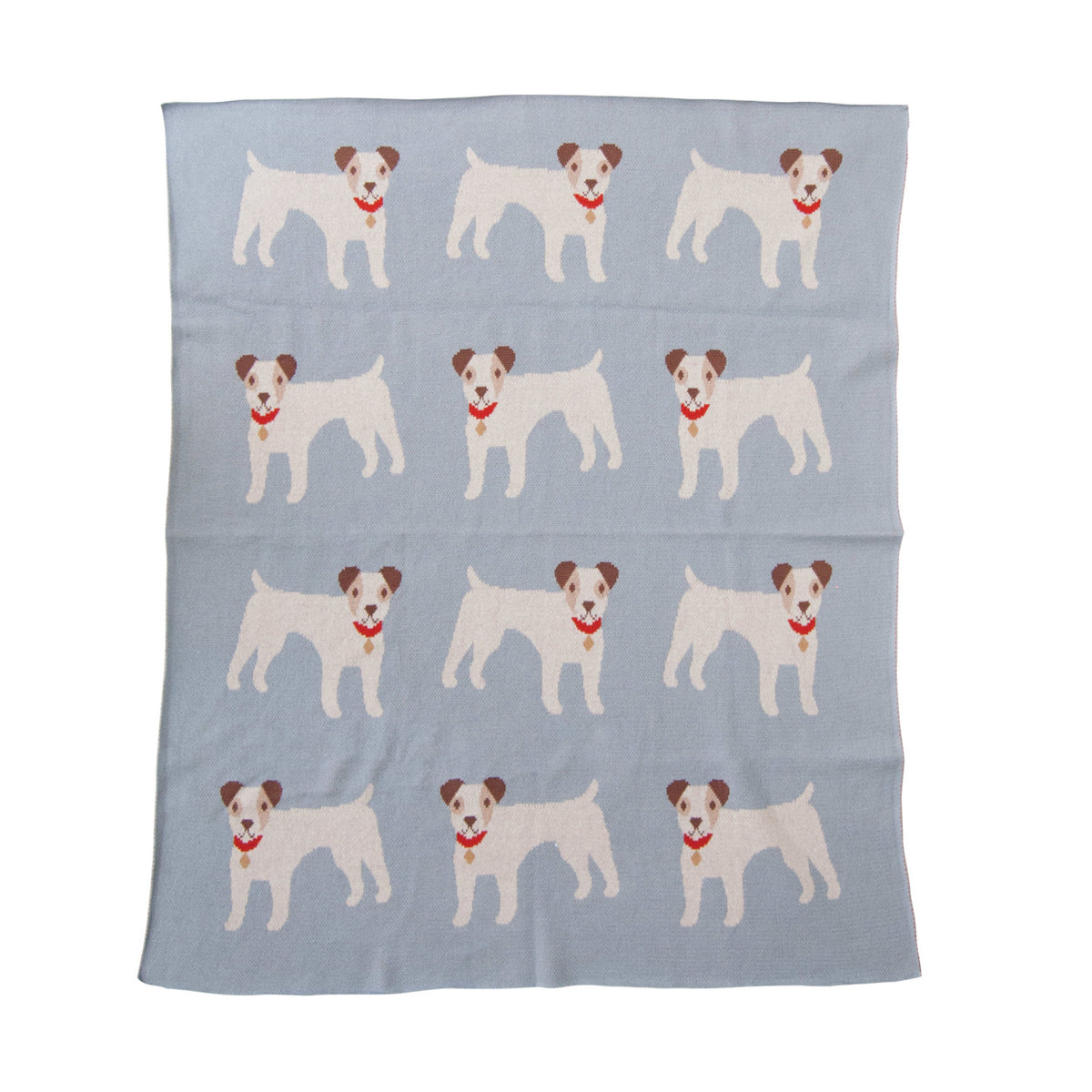 Cotton Knit Baby Blanket | Dogs
