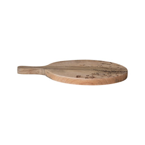 Wood Cheese/Cutting Board w/Botanicals & Handle