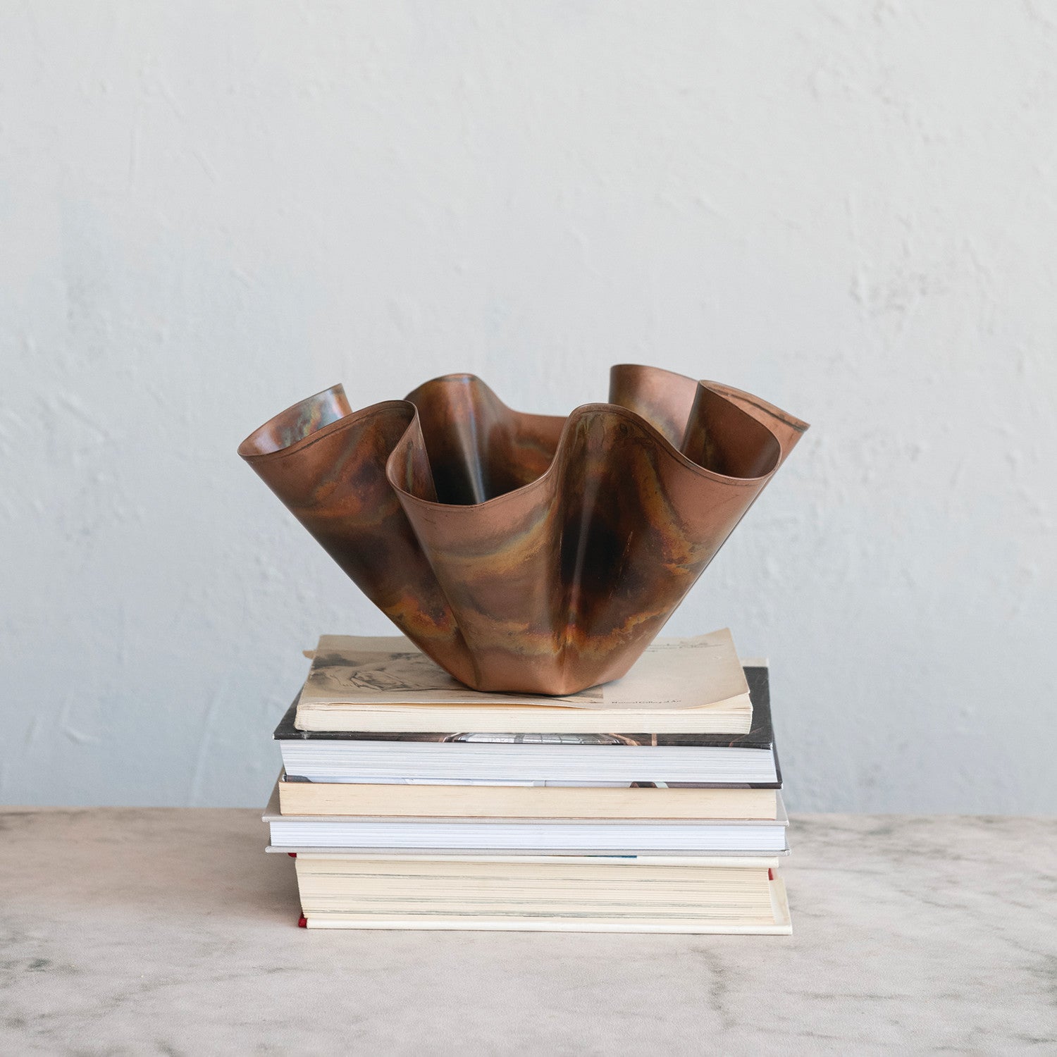 Metal Organic Shaped Planter | Oxidized Copper