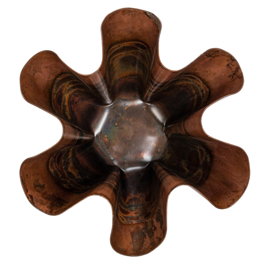 Metal Organic Shaped Planter | Oxidized Copper