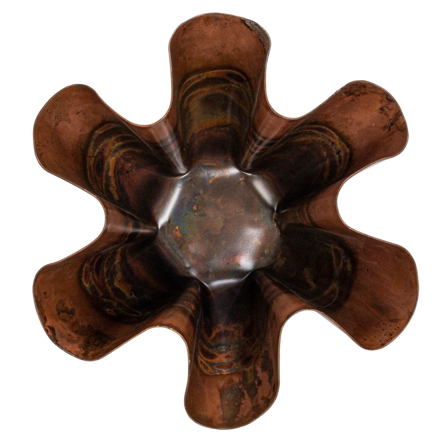 Metal Organic Shaped Planter | Oxidized Copper