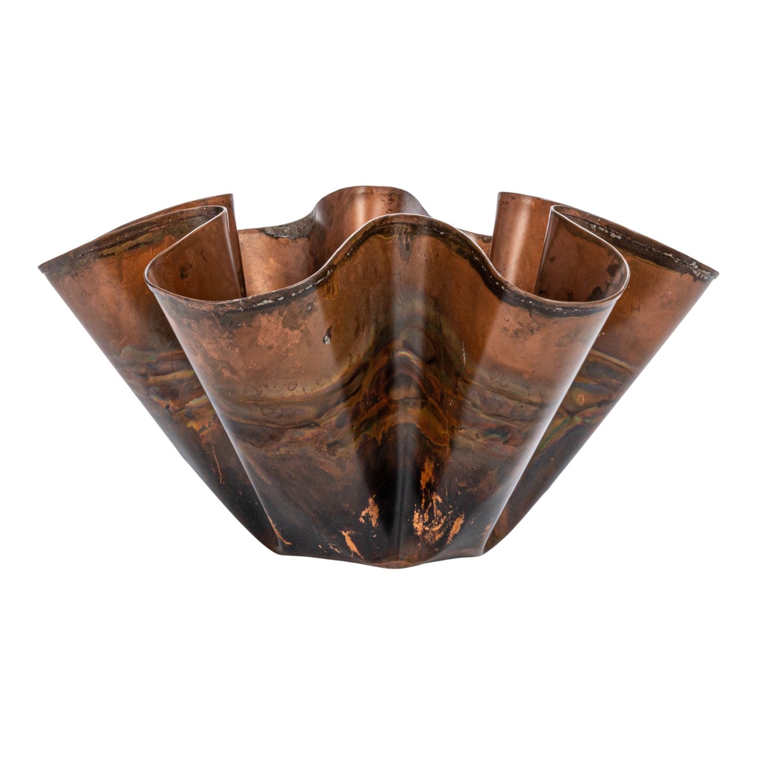 Metal Organic Shaped Planter | Oxidized Copper
