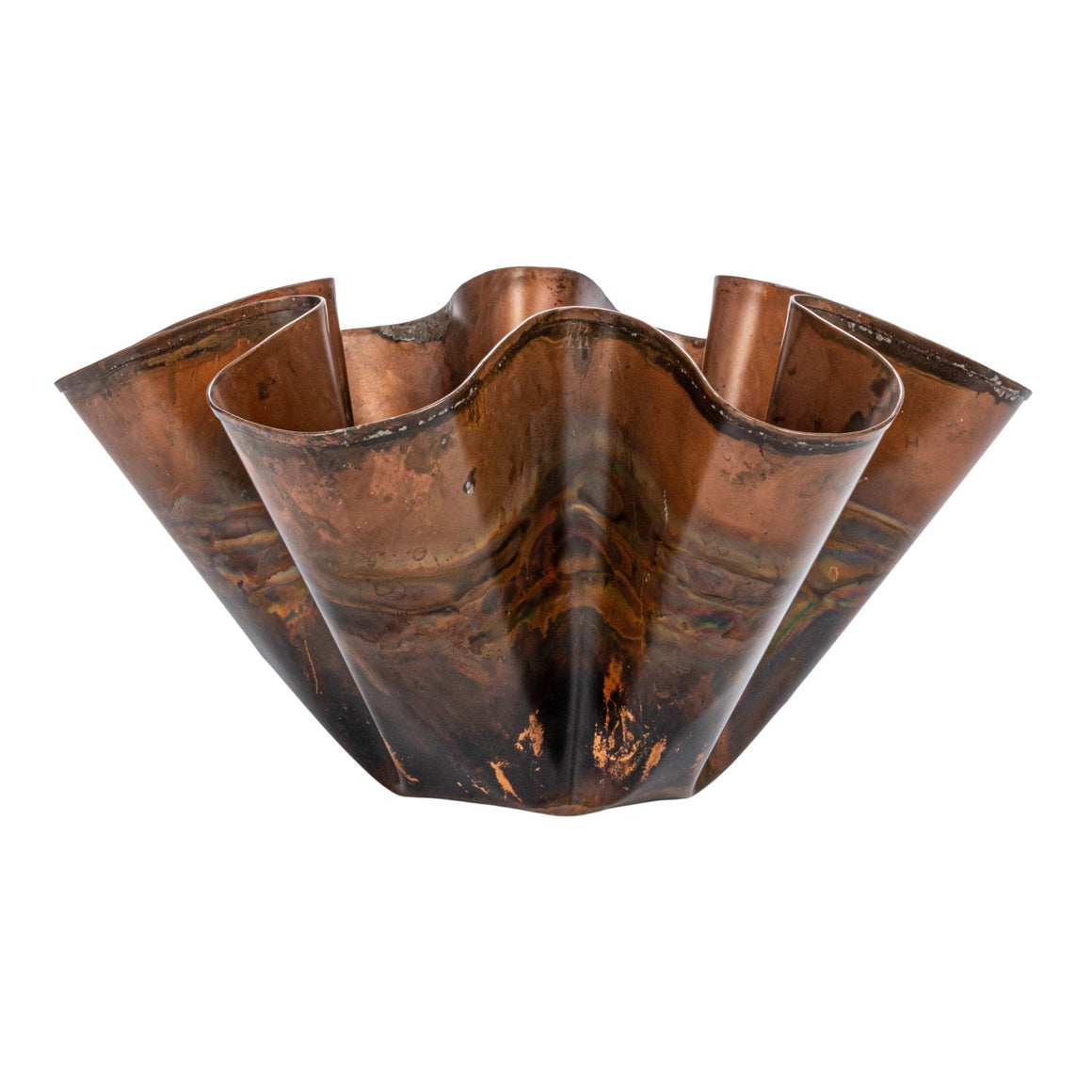 Metal Organic Shaped Planter | Oxidized Copper