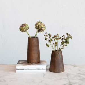 Found Wood Vase| Distressed Finish