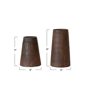 Found Wood Vase| Distressed Finish