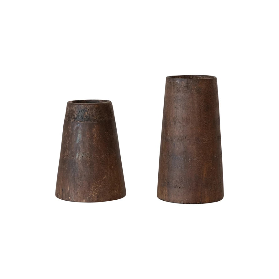 Found Wood Vase| Distressed Finish