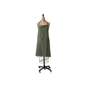 Waffle Weave Apron w/Pockets | Olive Green