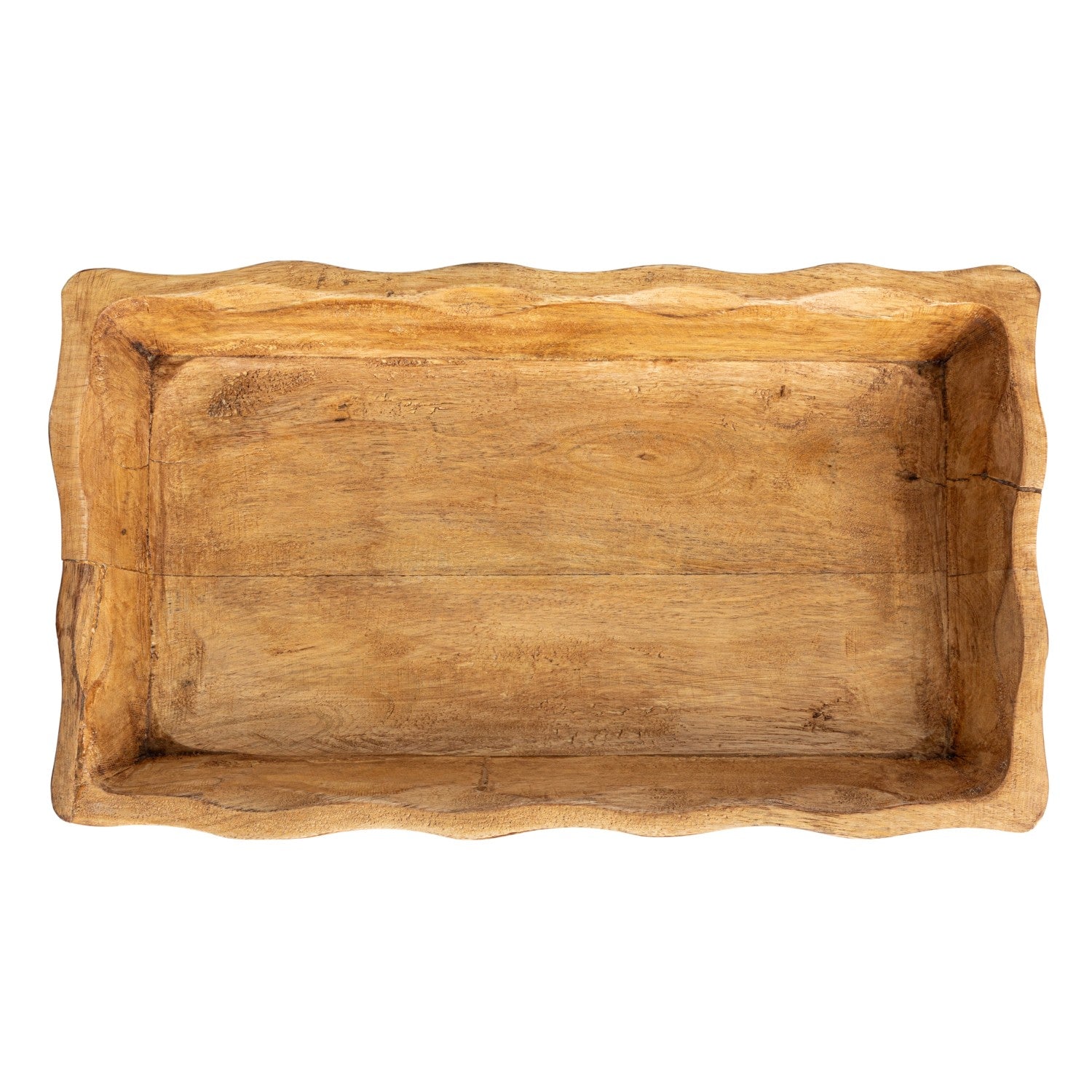 Wood Tray w/Scalloped Edges