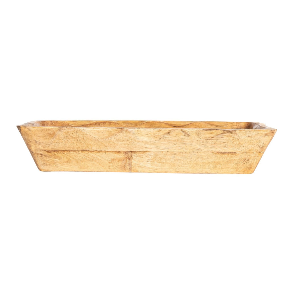 Wood Tray w/Scalloped Edges