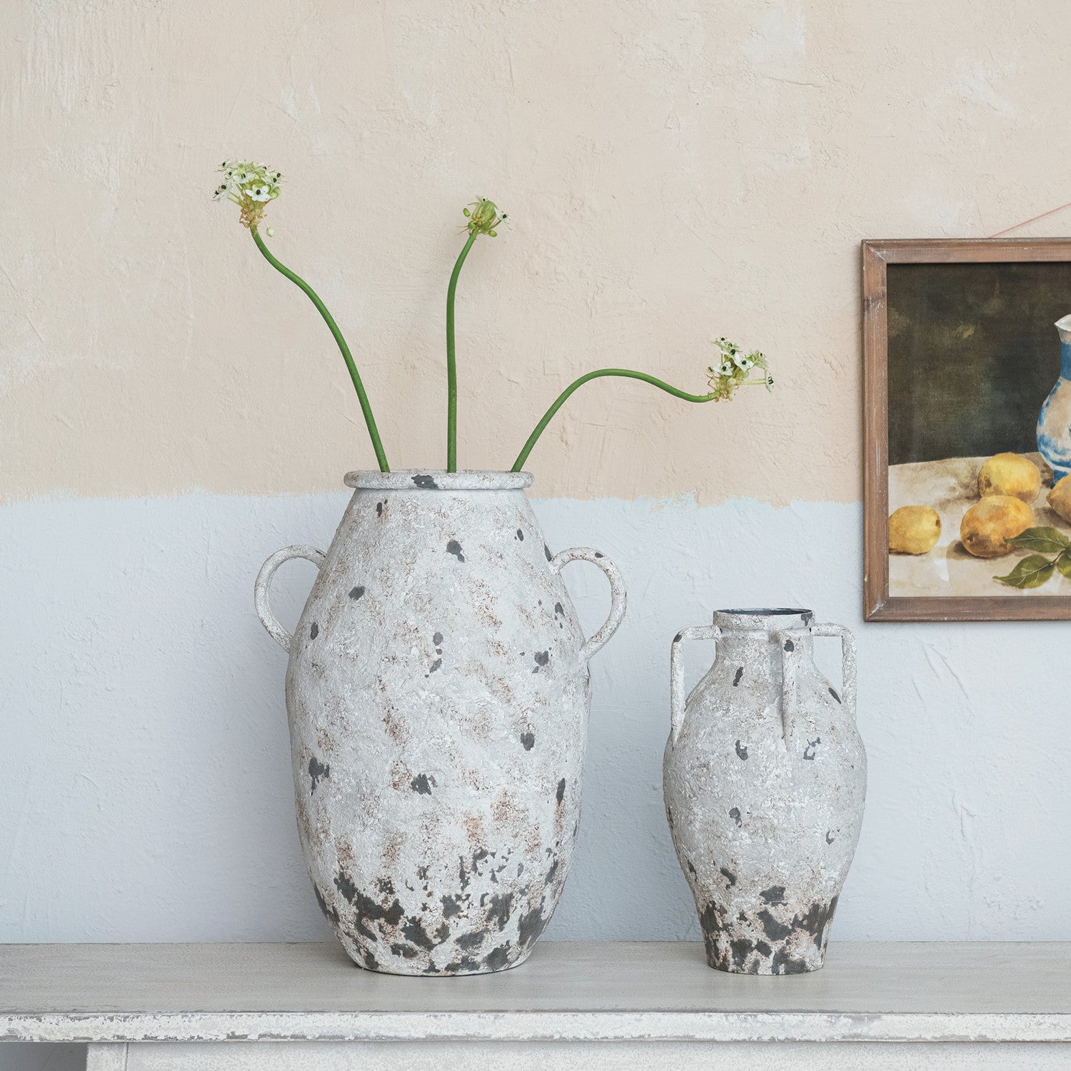 Metal Urn w/ Handles