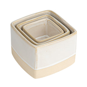 S/3 Stoneware Nesting Containers