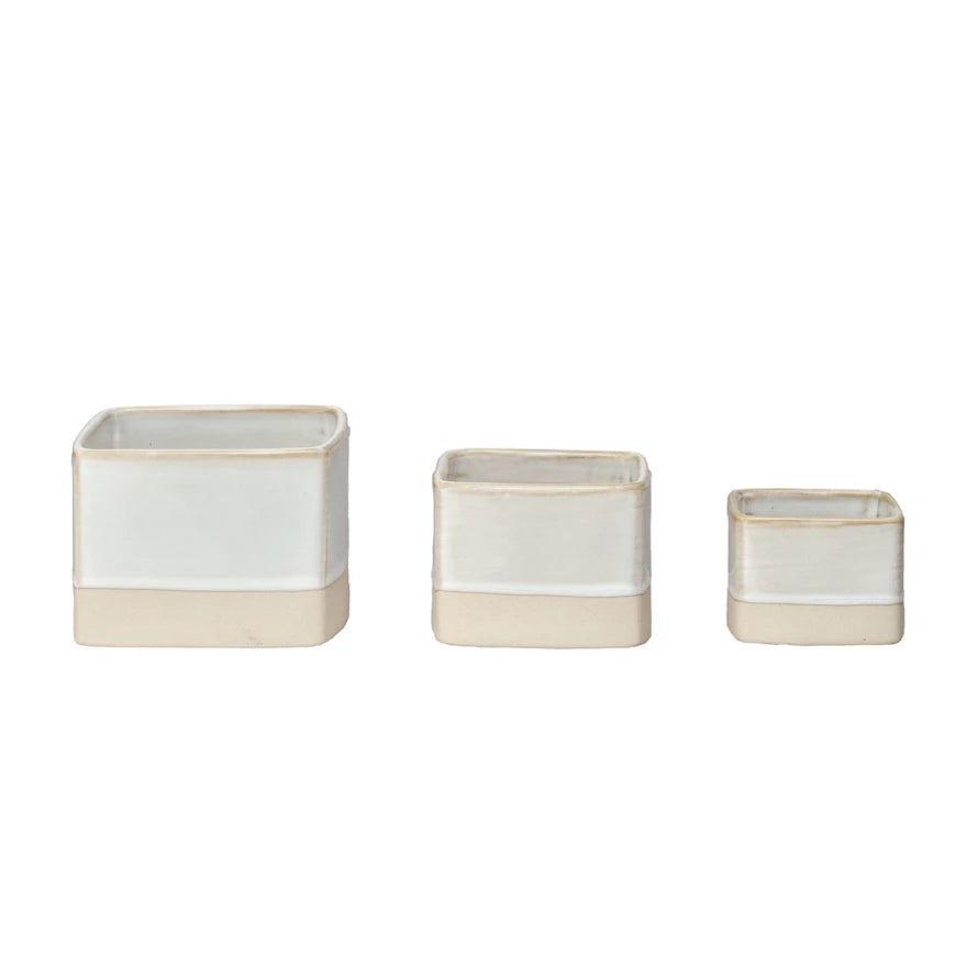 S/3 Stoneware Nesting Containers