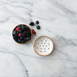 Stoneware Berry Bowl w/Reactive Glaze