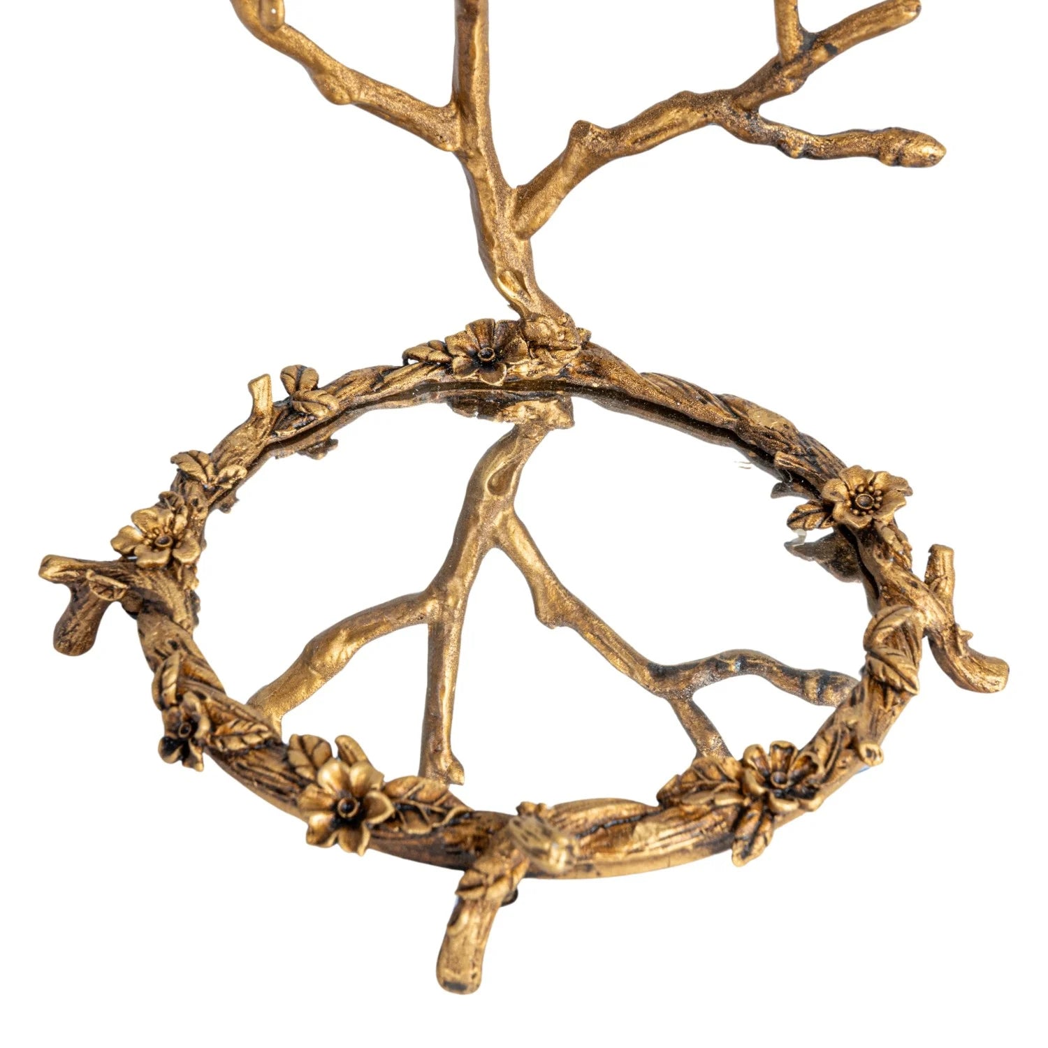 Bird on Branch Pewter Jewelry Holder