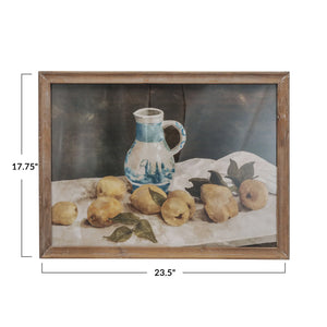 Lemons &  Pitcher Framed  Wall Art