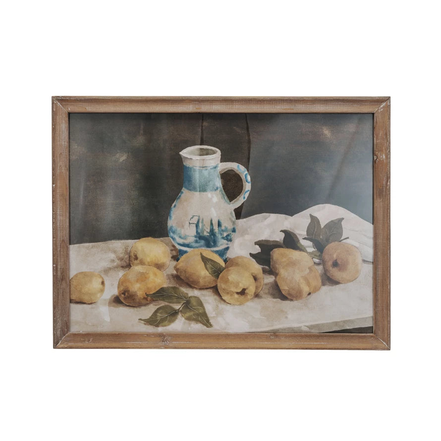 Lemons &  Pitcher Framed  Wall Art