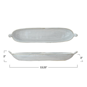 Stoneware Oval Serving Dish