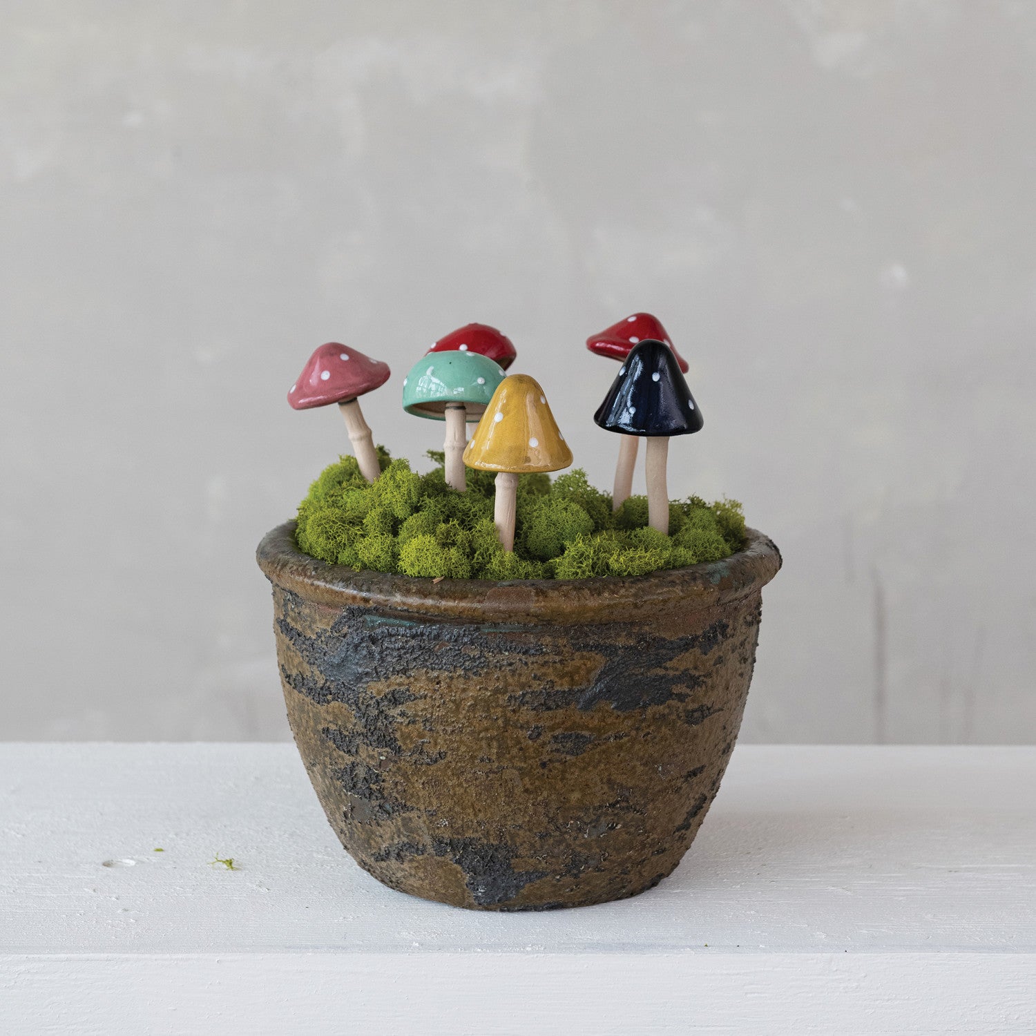 Stoneware Mushroom Stake