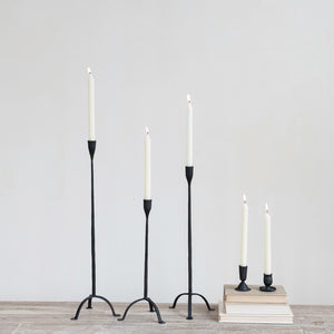 Hand-Forged Cast Iron Taper Holder
