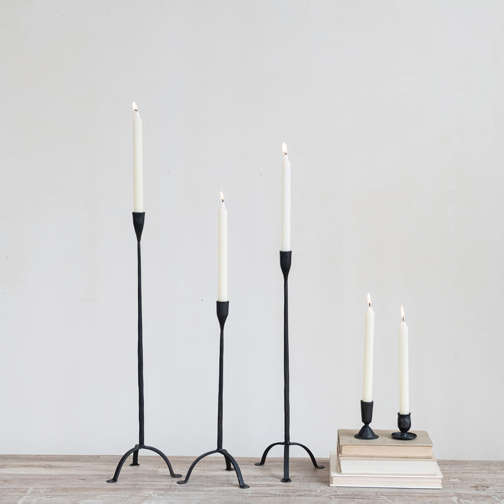 Hand-Forged Cast Iron Taper Holder
