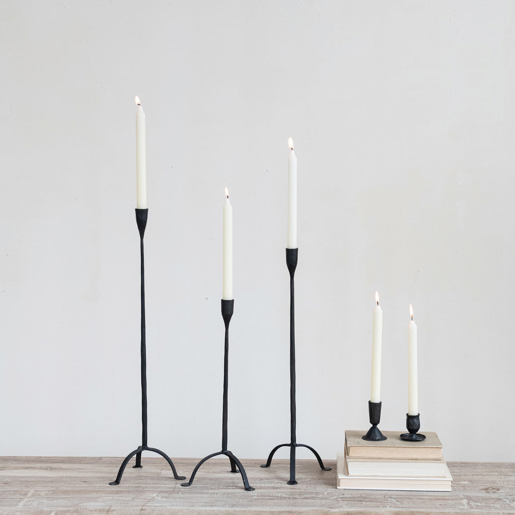 Hand-Forged Cast Iron Taper Holder