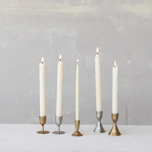Hand-Forged Cast Iron Taper Holder | Gold or Silver
