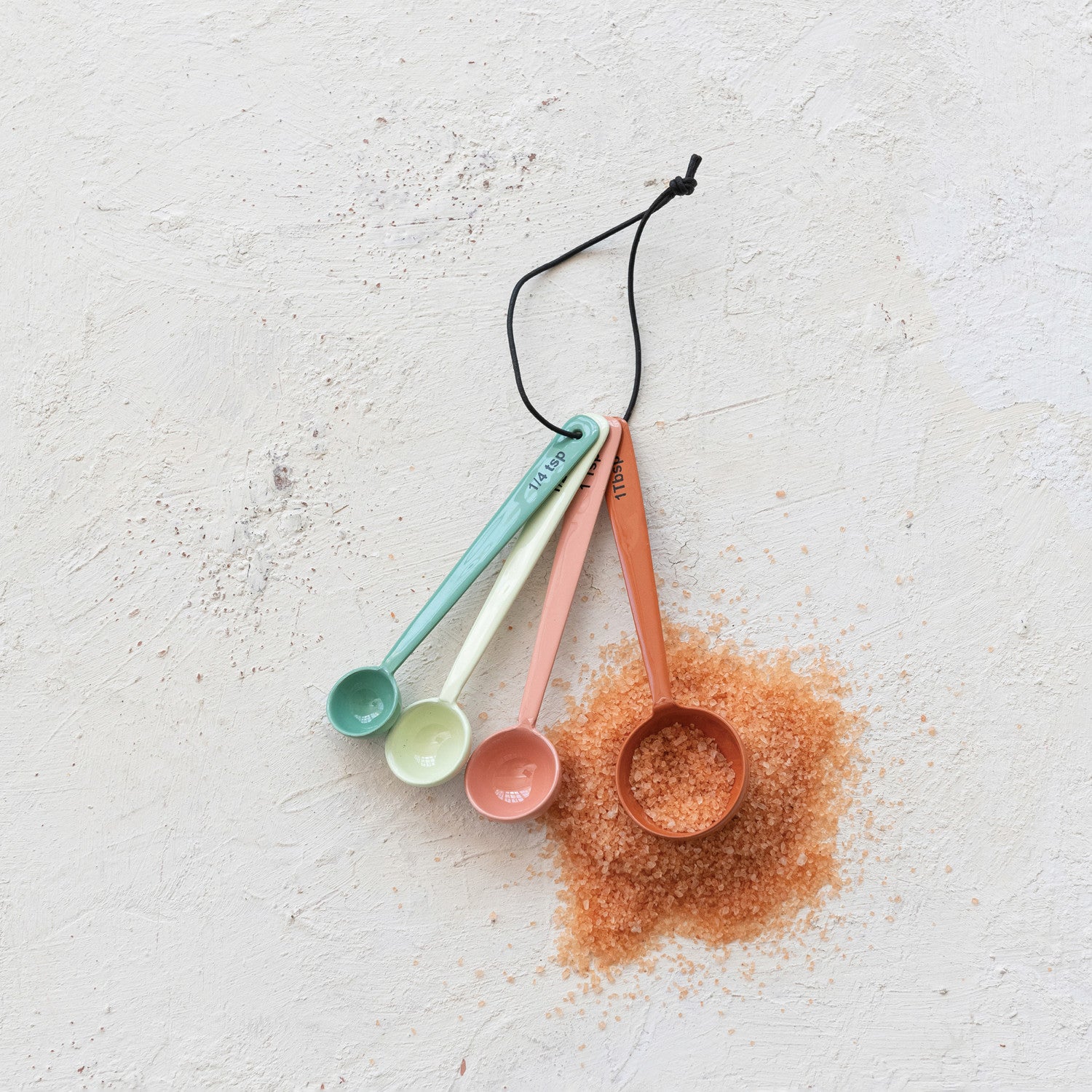 S/4 Enameled S/S Measuring Spoons | Pastels