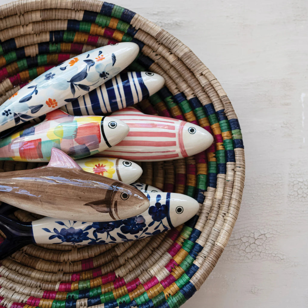 Hand-Painted Stoneware Fish | Large