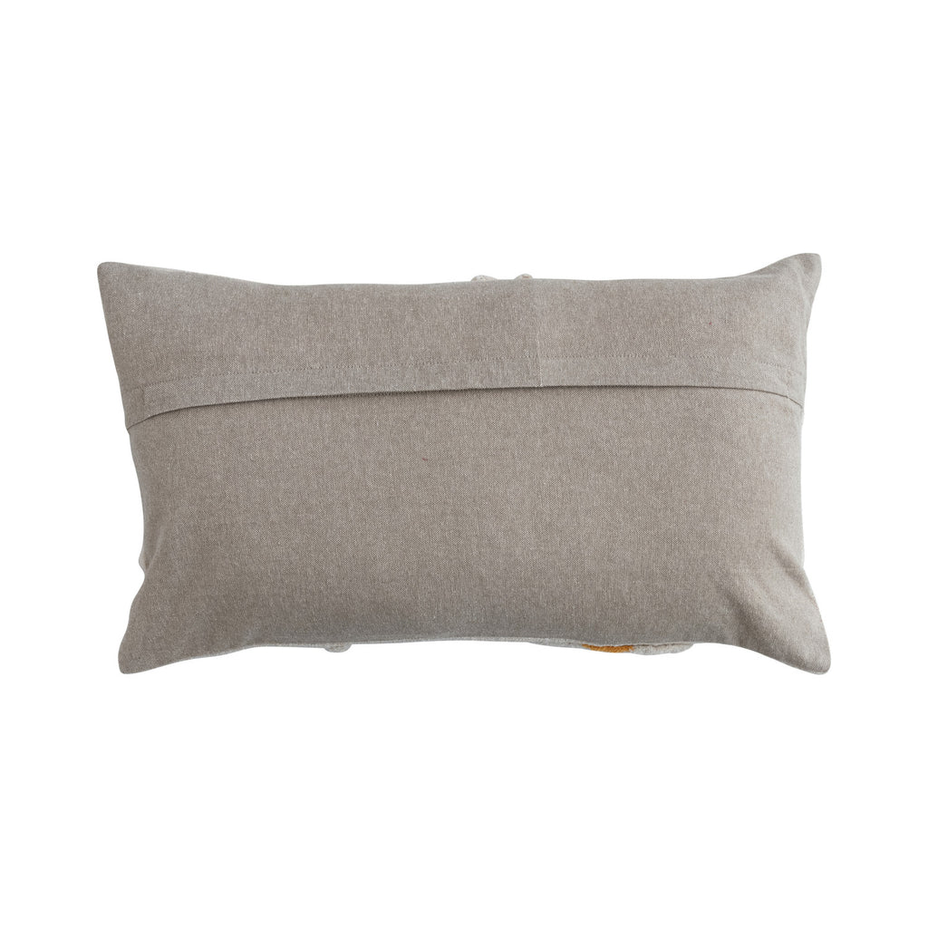 Lumbar Tufted Flower Pillow