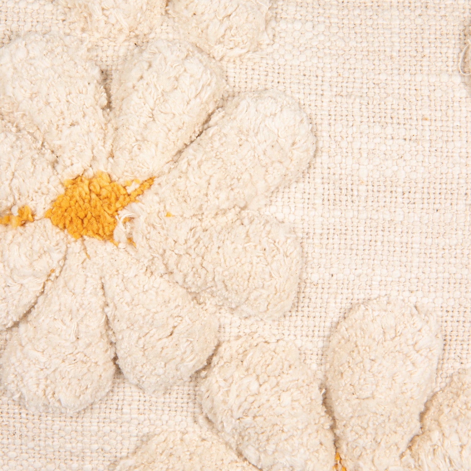 Lumbar Tufted Flower Pillow