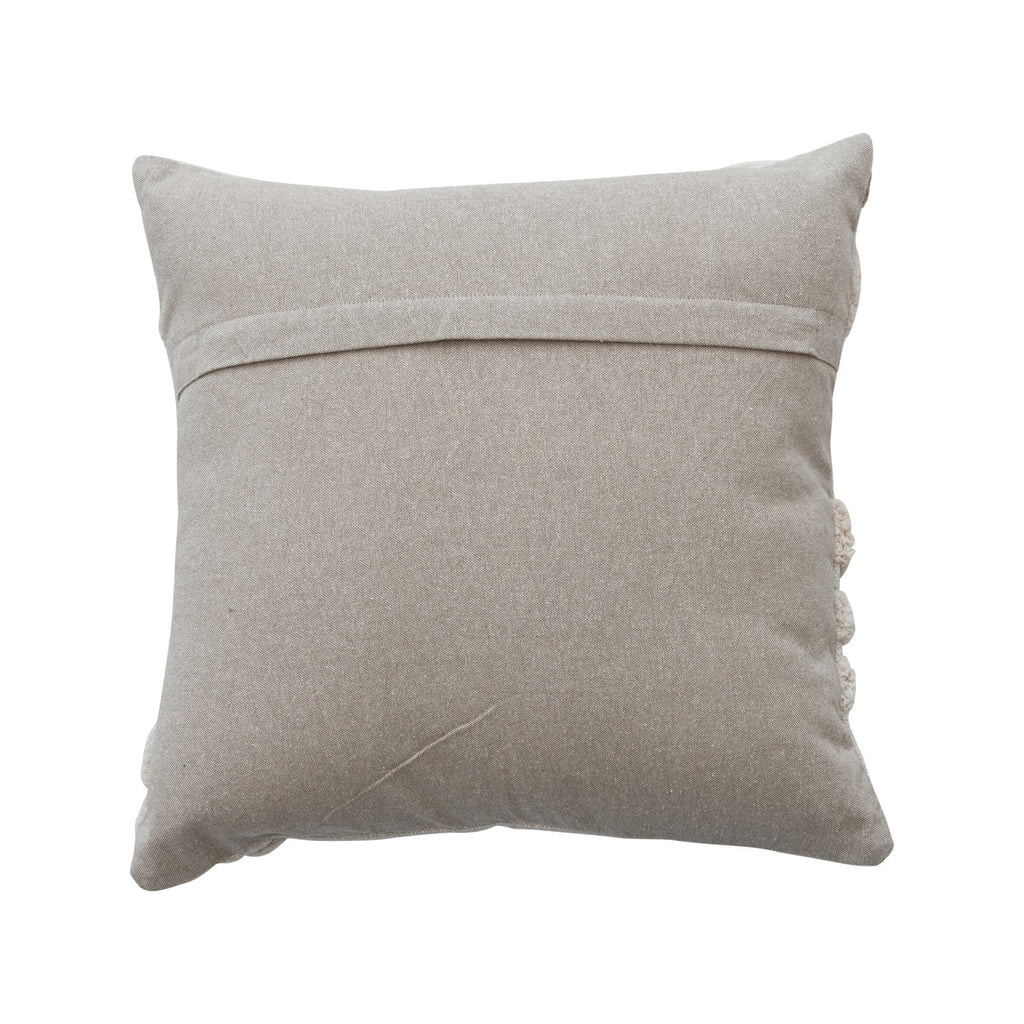 Square Tufted Flower Pillow