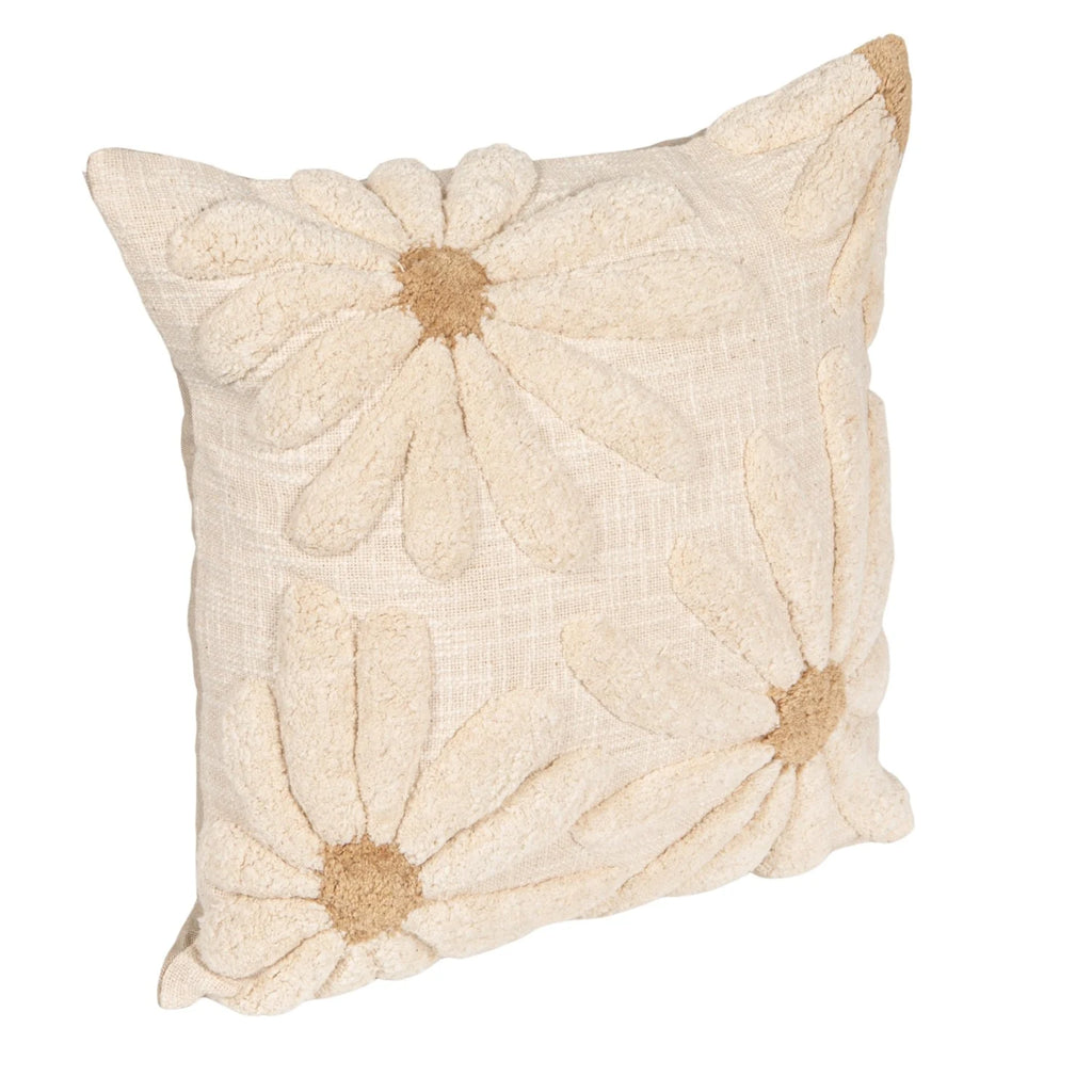 Square Tufted Flower Pillow