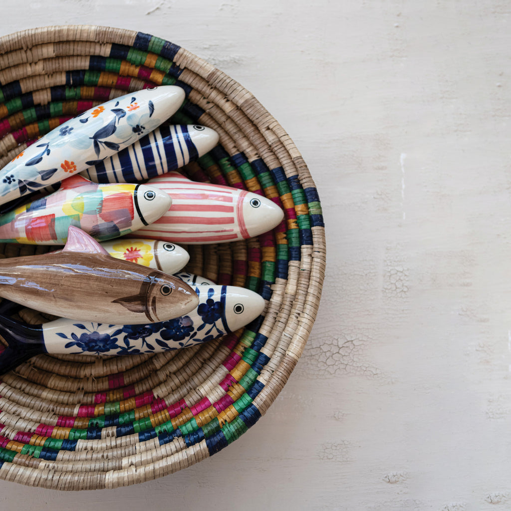 Hand-Painted Stoneware Fish | Small