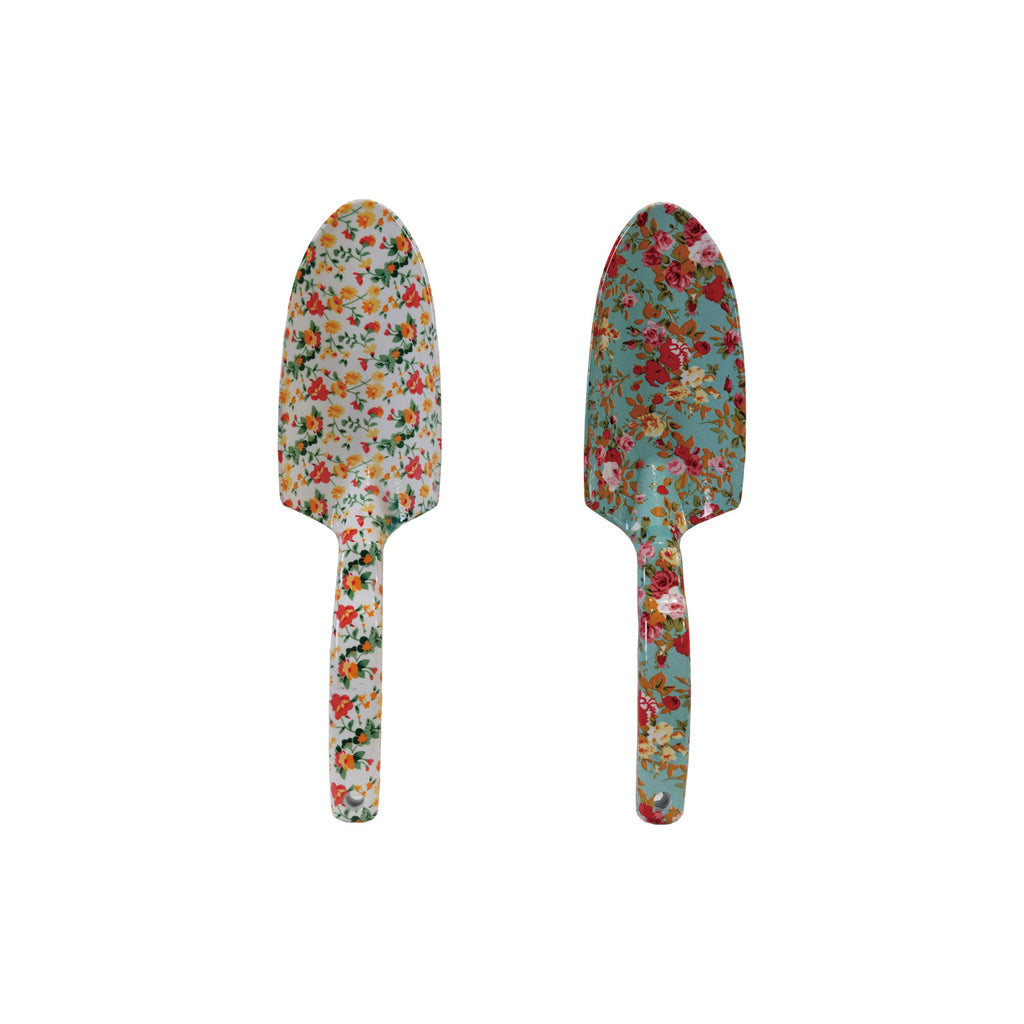 Aluminum Garden Spade w/Floral Patterned Handle