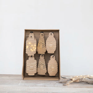 LED String Lights on Paper Lantern Display Card