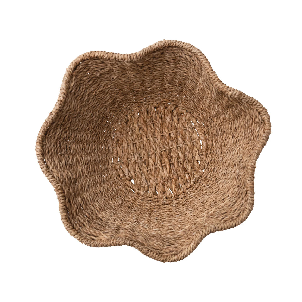 Woven  Bankuan & Rattan Ruffled Bowl