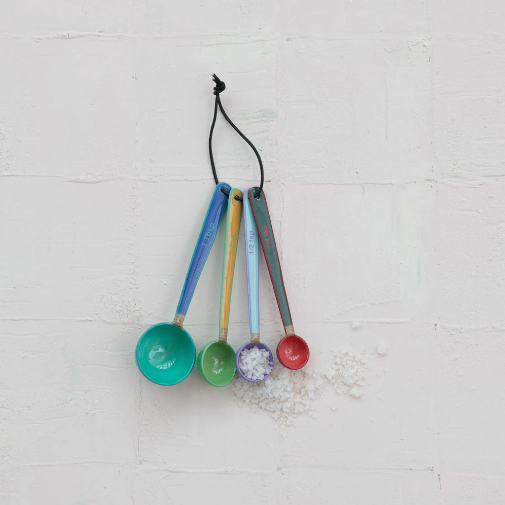 S/4 Enameled S/S Measuring Spoons | Brights