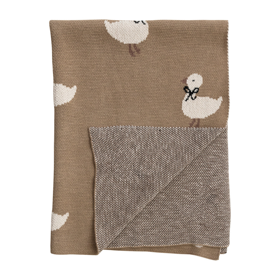 Cotton Knit Baby Blanket | Ducklings
