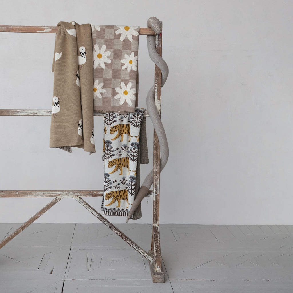 Cotton Knit Baby Blanket | Ducklings