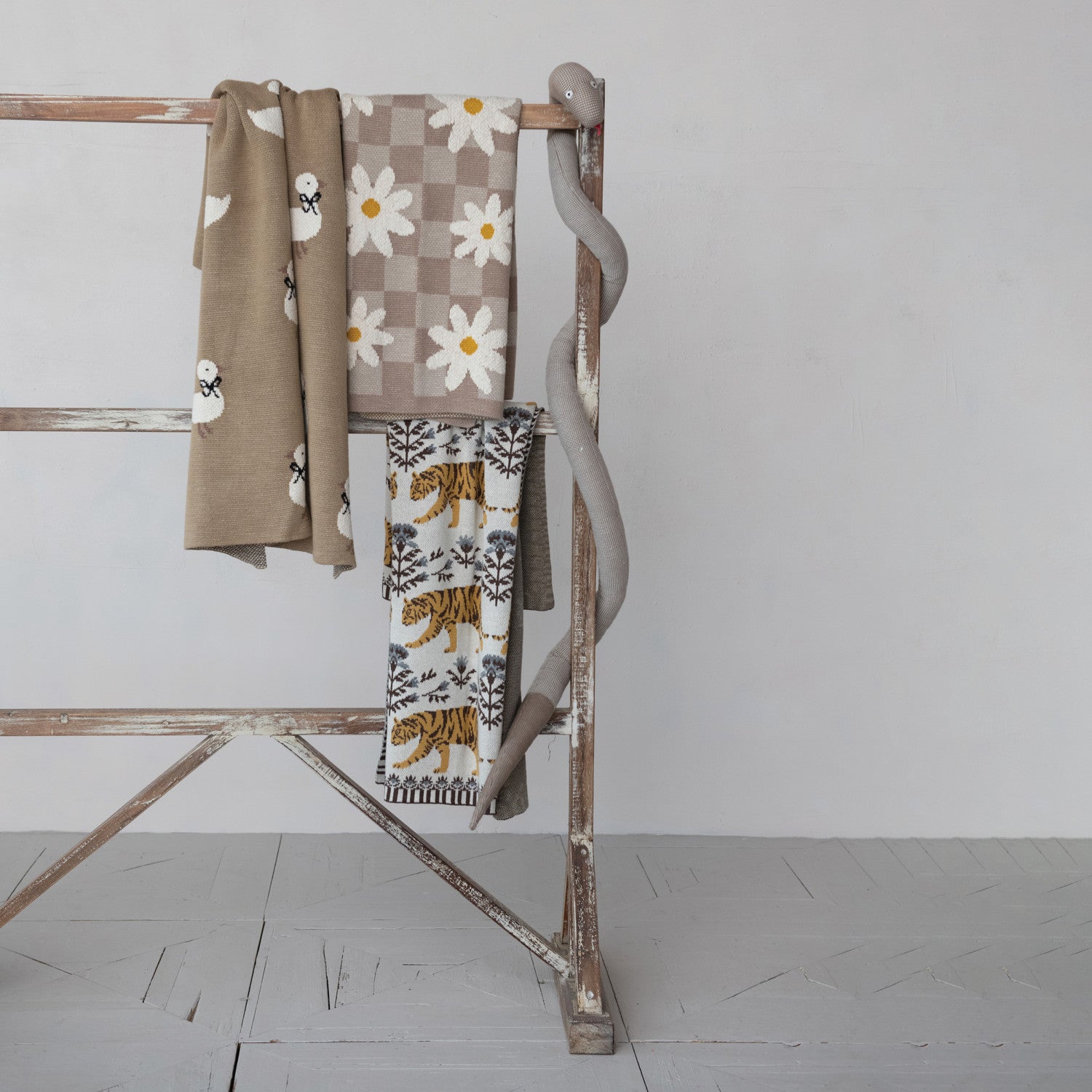 Cotton Knit Baby Blanket | Ducklings