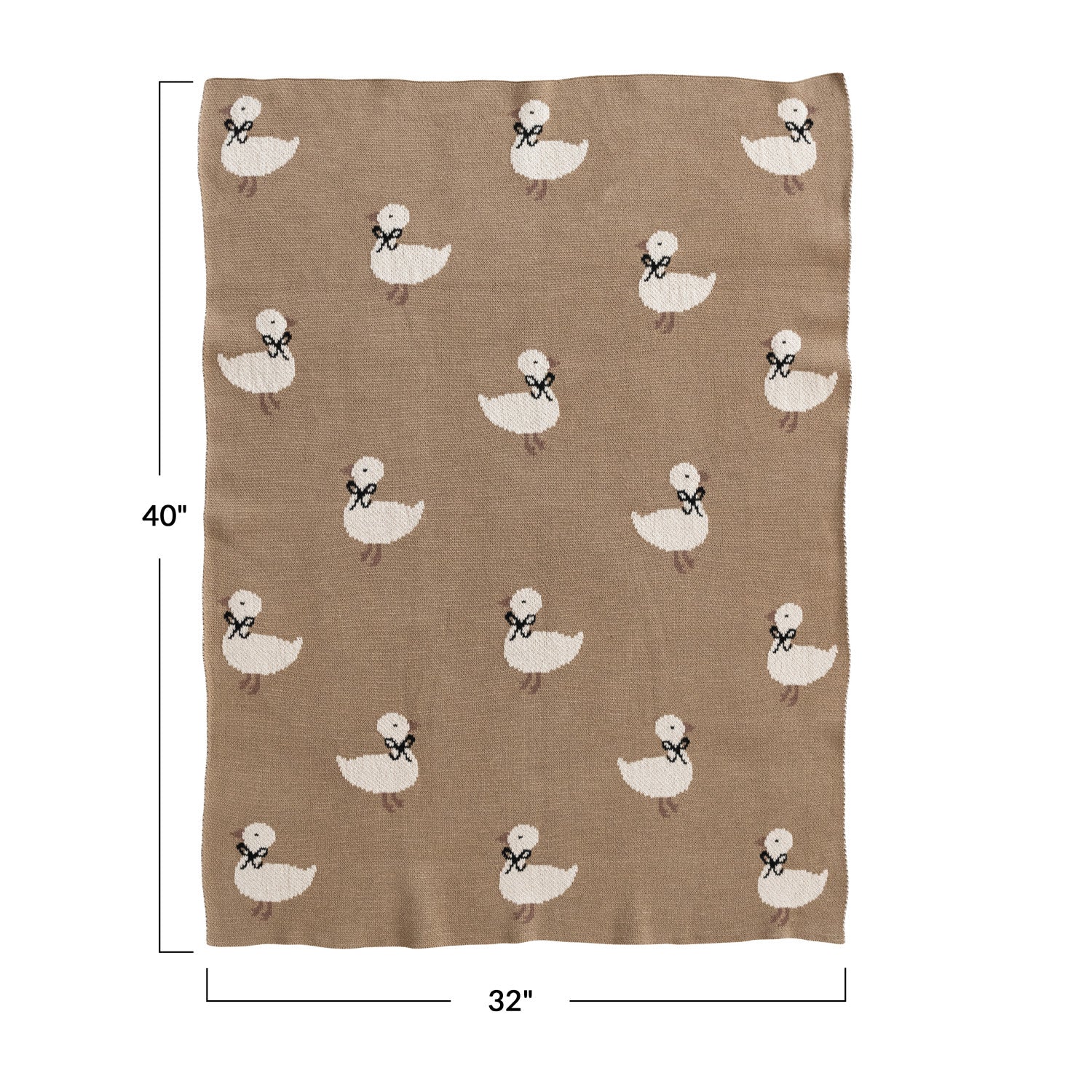 Cotton Knit Baby Blanket | Ducklings