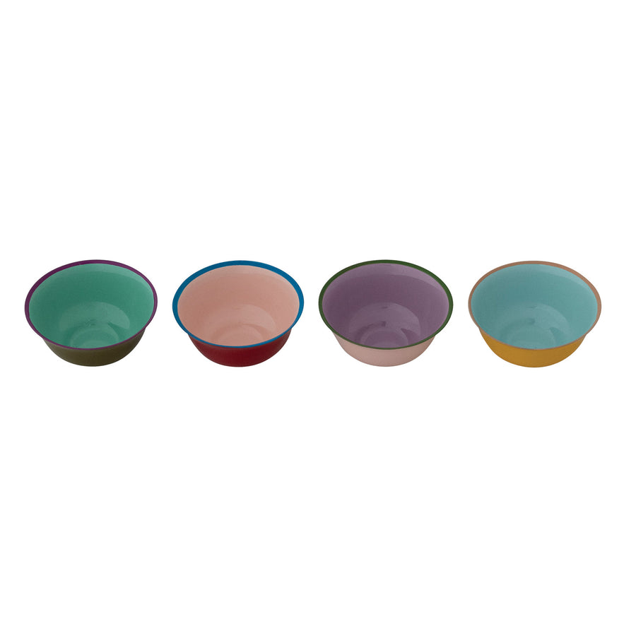 Enameled S/S  Pinch Pot w/Colored Edge
