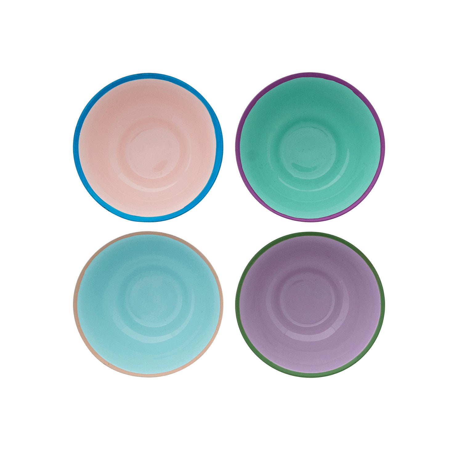 Enameled S/S  Pinch Pot w/Colored Edge